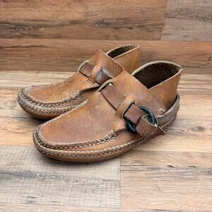 Quoddy Ring Boots men size 8.5 Brown Whiskey Leather Chukka